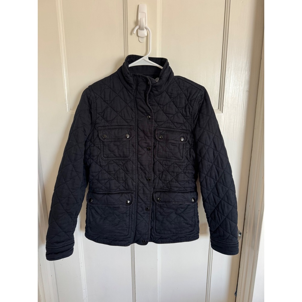 J. Crew black quilted jacket size small
